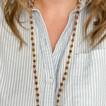 Natalie Wood - Adorned Beaded Necklace - Sandstone-110 Jewelry & Hair-Natalie Wood-July & June Women's Fashion Boutique Located in San Antonio, Texas