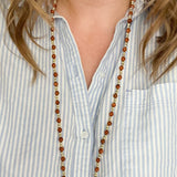 Natalie Wood - Adorned Beaded Necklace - Sandstone-110 Jewelry & Hair-Natalie Wood-July & June Women's Fashion Boutique Located in San Antonio, Texas