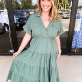 Vintage Green Midi Dress-500 Midi-LISTICLE-July & June Women's Fashion Boutique Located in San Antonio, Texas