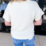 Casual Henley Tees - Ivory-210 Casual Blouses-POLOGRAM-July & June Women's Fashion Boutique Located in San Antonio, Texas