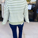 Casual Cool Henley Long Sleeve - Sage-210 Casual Blouses-POLOGRAM-July & June Women's Fashion Boutique Located in San Antonio, Texas