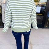 Casual Cool Henley Long Sleeve - Sage-210 Casual Blouses-POLOGRAM-July & June Women's Fashion Boutique Located in San Antonio, Texas