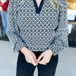 Mary Square- The Kayla High Notes Blouse-200 Fashion Blouses-MARY SQUARE-July & June Women's Fashion Boutique Located in San Antonio, Texas