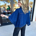 Short Sleeve Denim Jacket-600 Outerwear-TCEC-July & June Women's Fashion Boutique Located in San Antonio, Texas