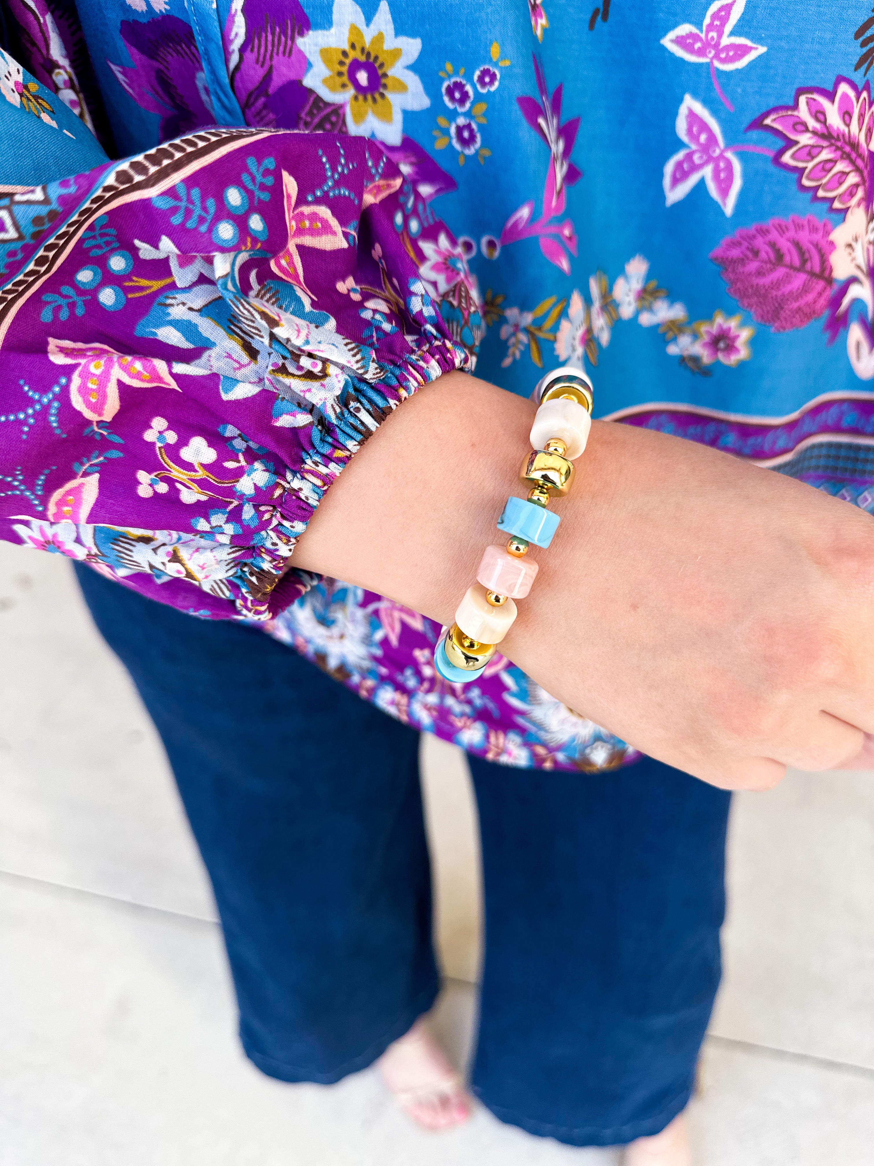 Treasure Jewels - Sea-foam Gelato Bracelet-110 Jewelry & Hair-Treasure Jewels-July & June Women's Fashion Boutique Located in San Antonio, Texas