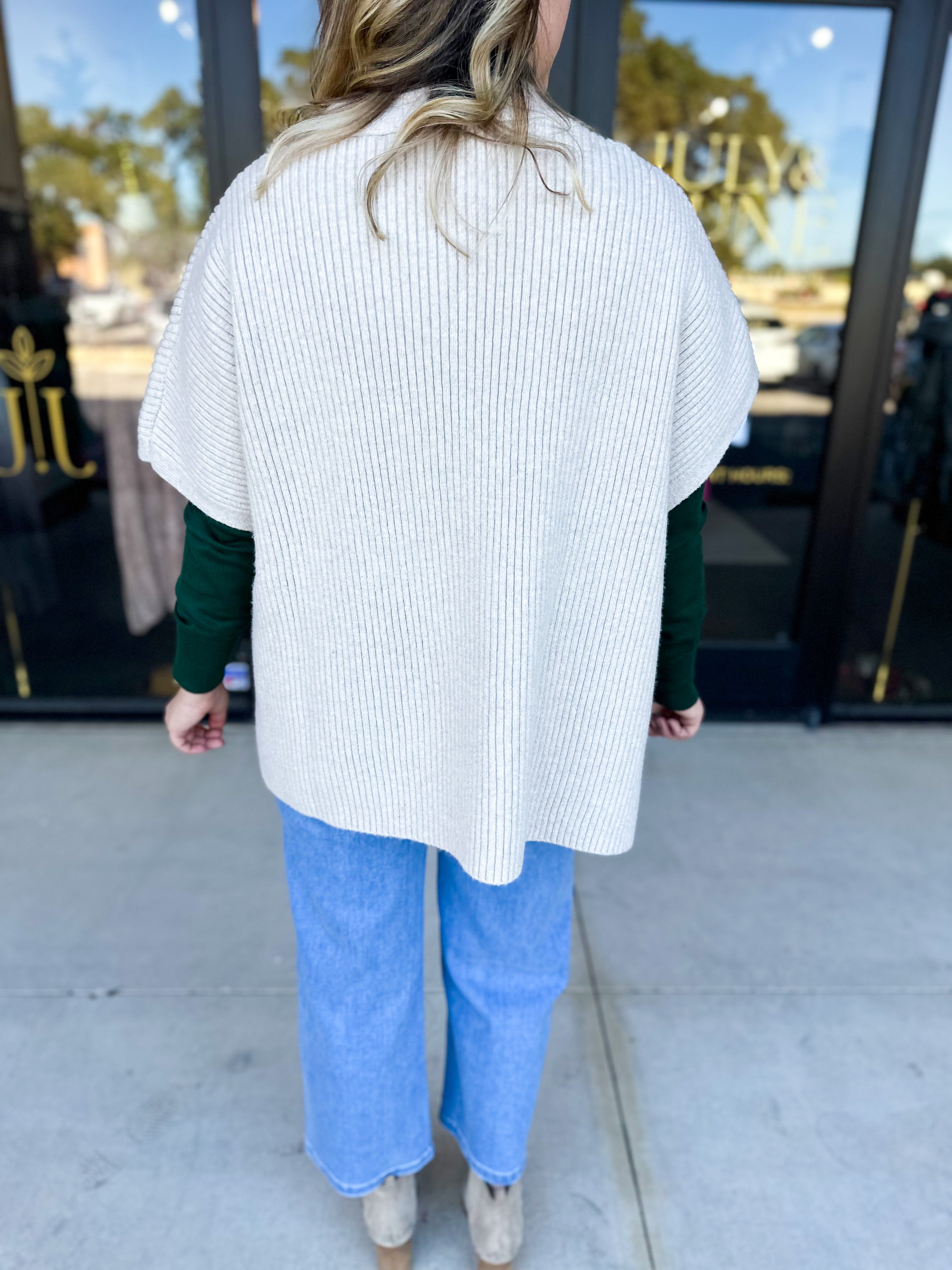 THML - Chic Knit Cardigan Wrap - Cream-230 Sweaters/Cardis-THML-July & June Women's Fashion Boutique Located in San Antonio, Texas