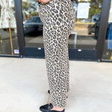 Vervet- Cheetah Print High Rise Wide Leg Jeans-400 Pants-VEVERT BY FLYING MONKEY-July & June Women's Fashion Boutique Located in San Antonio, Texas