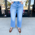 Vervet - High Rise Cropped Wide Leg Jeans-400 Pants-VEVERT BY FLYING MONKEY-July & June Women's Fashion Boutique Located in San Antonio, Texas