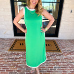The Casual Cutie Midi Dress - Kelly Green-500 Midi-ENTRO-July & June Women's Fashion Boutique Located in San Antonio, Texas