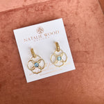 Natalie Wood - Botanic Drop Earrings - Blue Chalcedony-110 Jewelry & Hair-Natalie Wood-July & June Women's Fashion Boutique Located in San Antonio, Texas