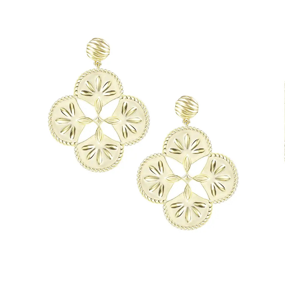 Natalie Wood - Sea Breeze Statement Earring Gold-120 Jewelry & Hair-Natalie Wood-July & June Women's Fashion Boutique Located in San Antonio, Texas