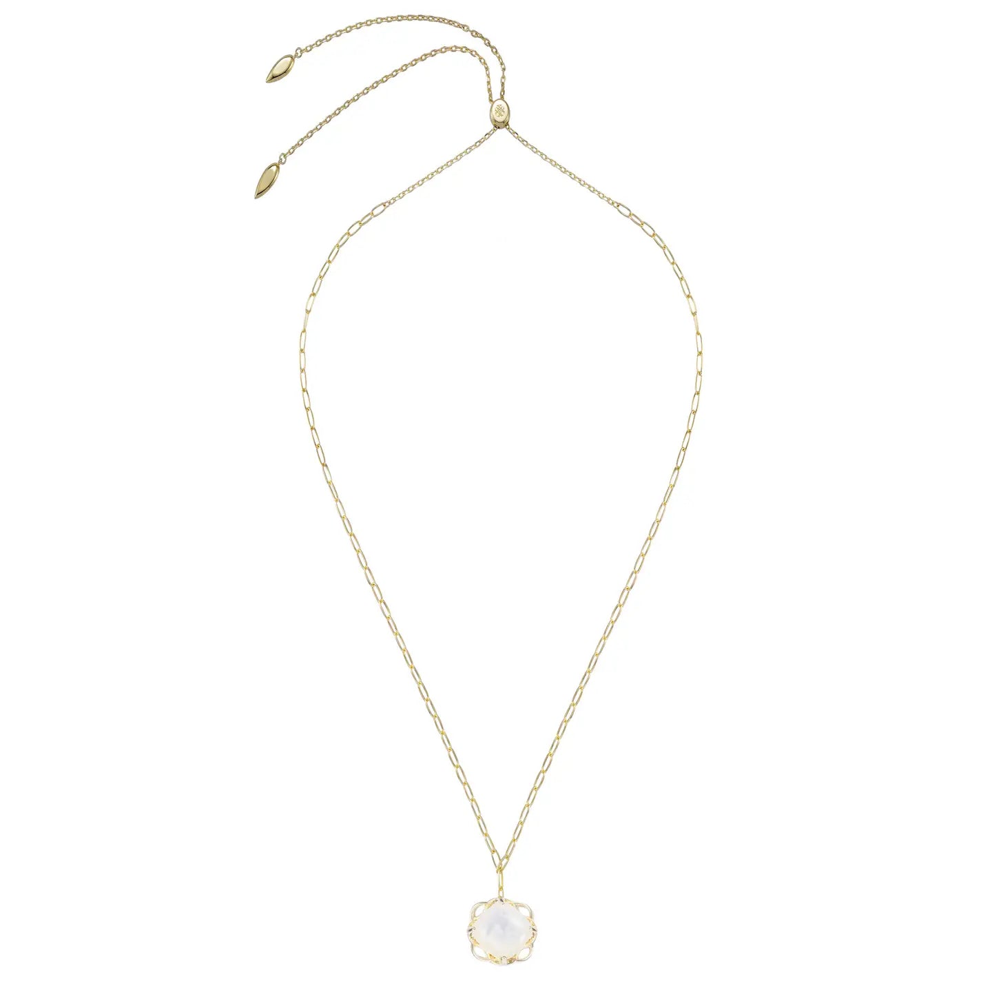 Natalie Wood - She's A Gem Adjustable Necklace Ivory Pearl/Gold-110 Jewelry & Hair-Natalie Wood-July & June Women's Fashion Boutique Located in San Antonio, Texas
