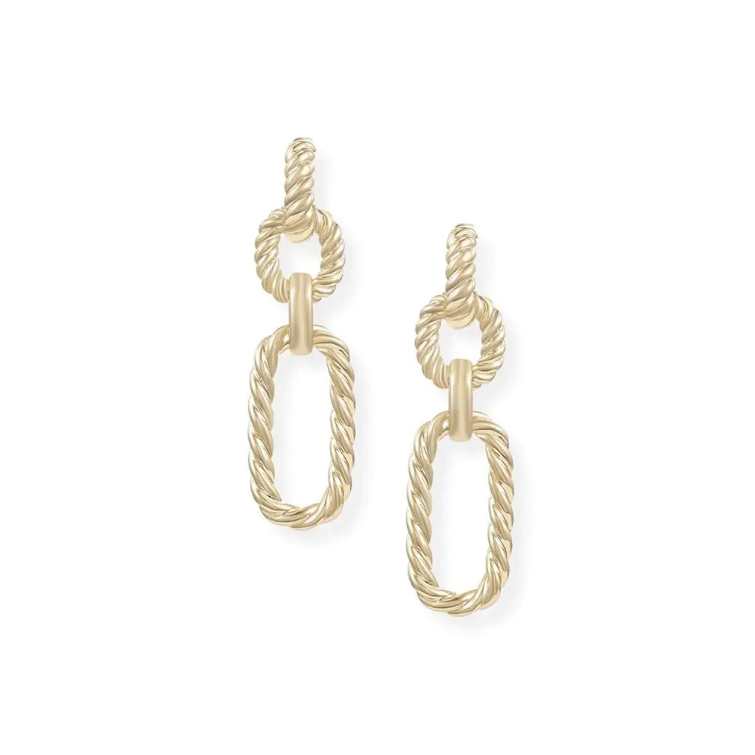 Natalie Wood - Legacy Link Statement Earrings - Gold-110 Jewelry & Hair-Natalie Wood-July & June Women's Fashion Boutique Located in San Antonio, Texas