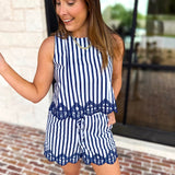 The Day to Dinner Short Set-510 Mini-SKIES ARE BLUE-July & June Women's Fashion Boutique Located in San Antonio, Texas