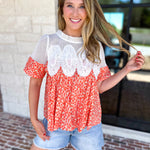 Happy Garden Blouse-200 Fashion Blouses-FATE-July & June Women's Fashion Boutique Located in San Antonio, Texas
