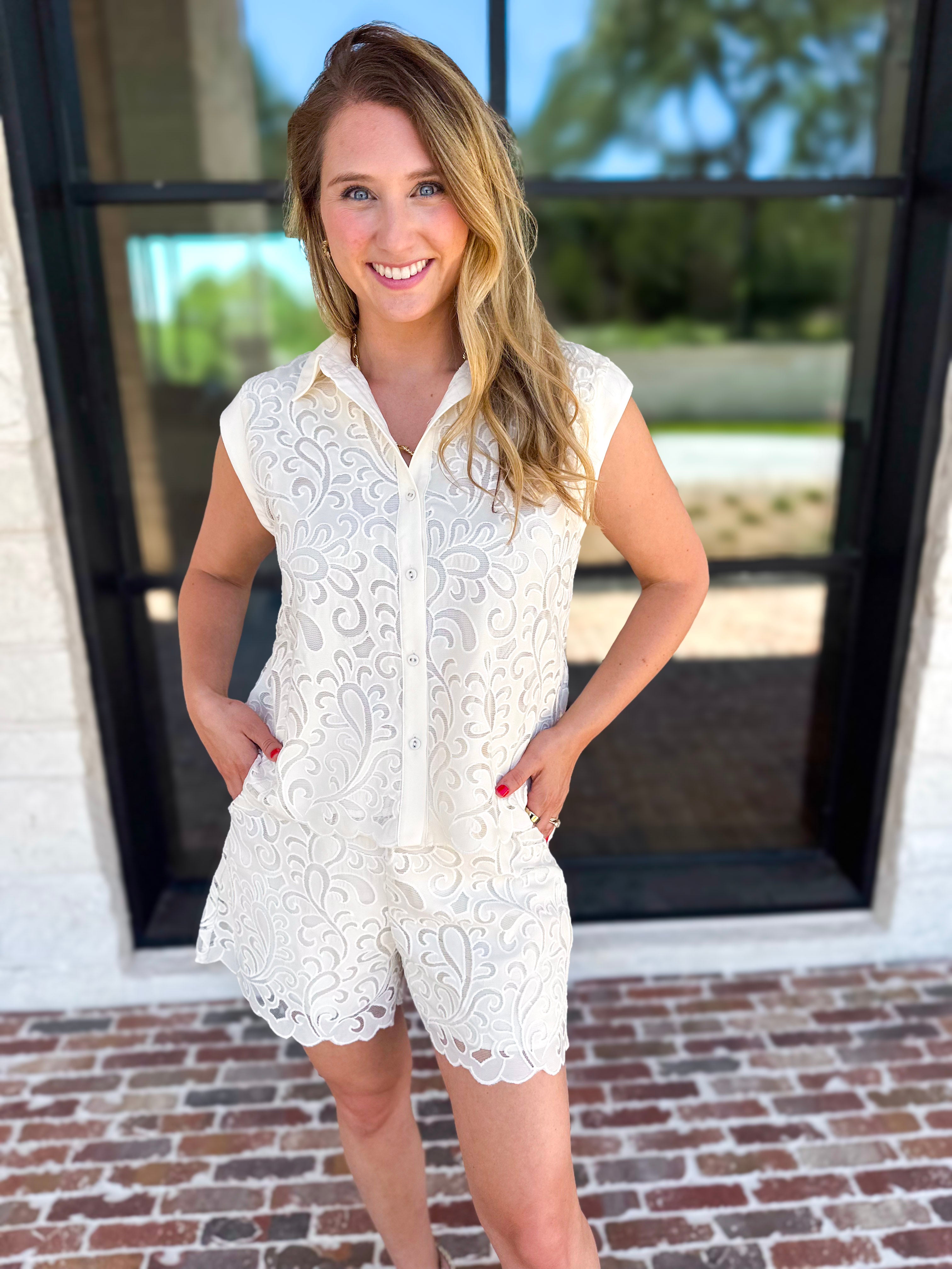 The Hamptons Tank & Shorts Set-510 Mini-SKIES ARE BLUE-July & June Women's Fashion Boutique Located in San Antonio, Texas
