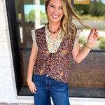THML - Fall Hues Mixed Print Blouse-200 Fashion Blouses-THML-July & June Women's Fashion Boutique Located in San Antonio, Texas