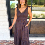THML - Spotted Together Midi Dress-500 Midi-THML-July & June Women's Fashion Boutique Located in San Antonio, Texas