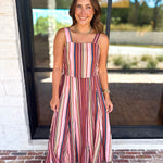 Sunset Evenings Striped Set-500 Midi-TCEC-July & June Women's Fashion Boutique Located in San Antonio, Texas