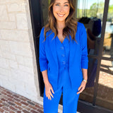 The It Girl Blazer - Electric Blue-600 Outerwear-SKIES ARE BLUE-July & June Women's Fashion Boutique Located in San Antonio, Texas