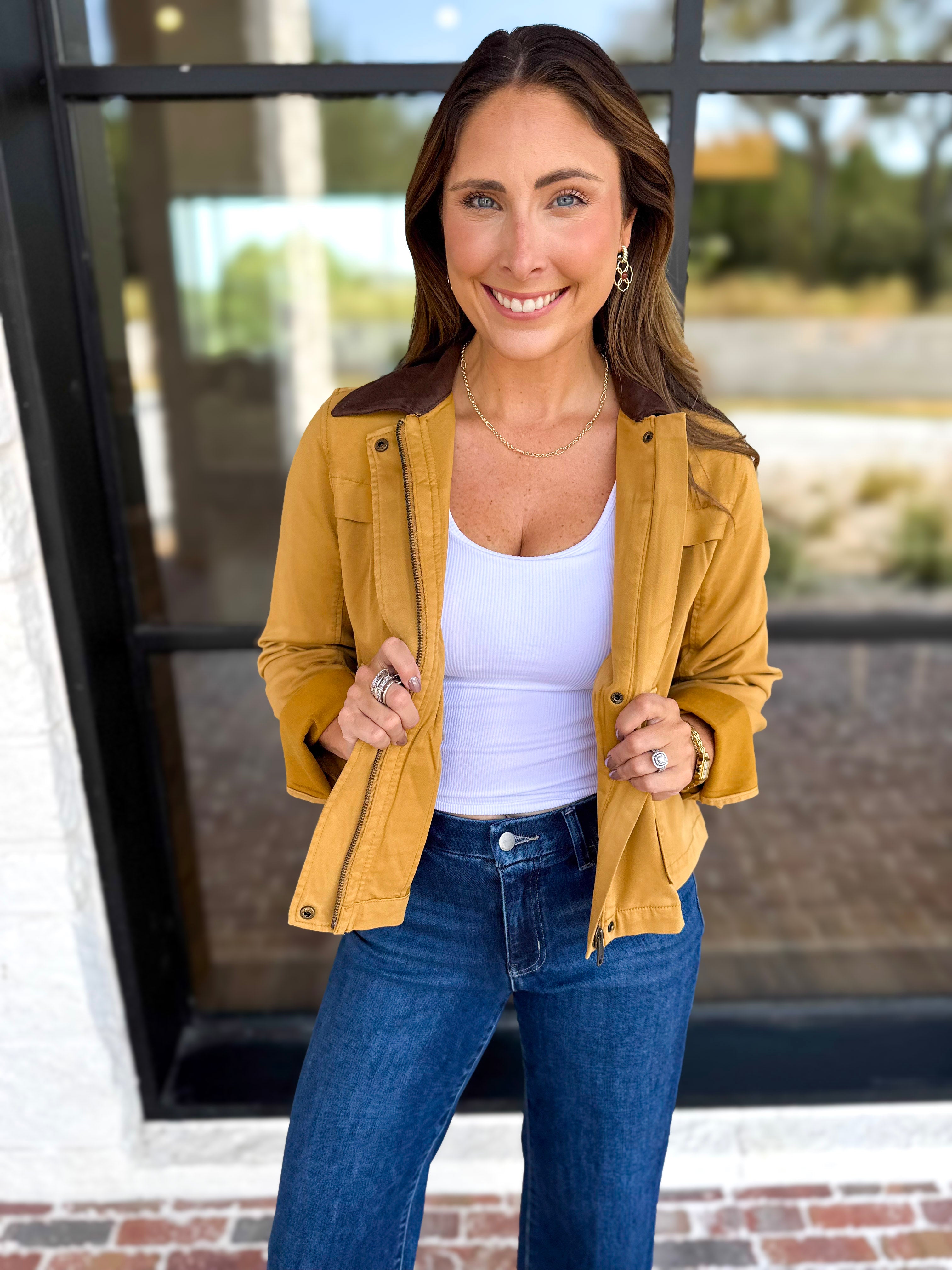 Liverpool - Golden Hour Swing Barn Jacket-600 Outerwear-LIVERPOOL JEANS COMPANY-July & June Women's Fashion Boutique Located in San Antonio, Texas