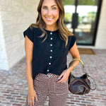 Short Sleeve Everyday Cardigan - Black-230 Sweaters/Cardis-DOUBLE ZERO-July & June Women's Fashion Boutique Located in San Antonio, Texas