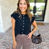 Short Sleeve Everyday Cardigan - Black-230 Sweaters/Cardis-DOUBLE ZERO-July & June Women's Fashion Boutique Located in San Antonio, Texas