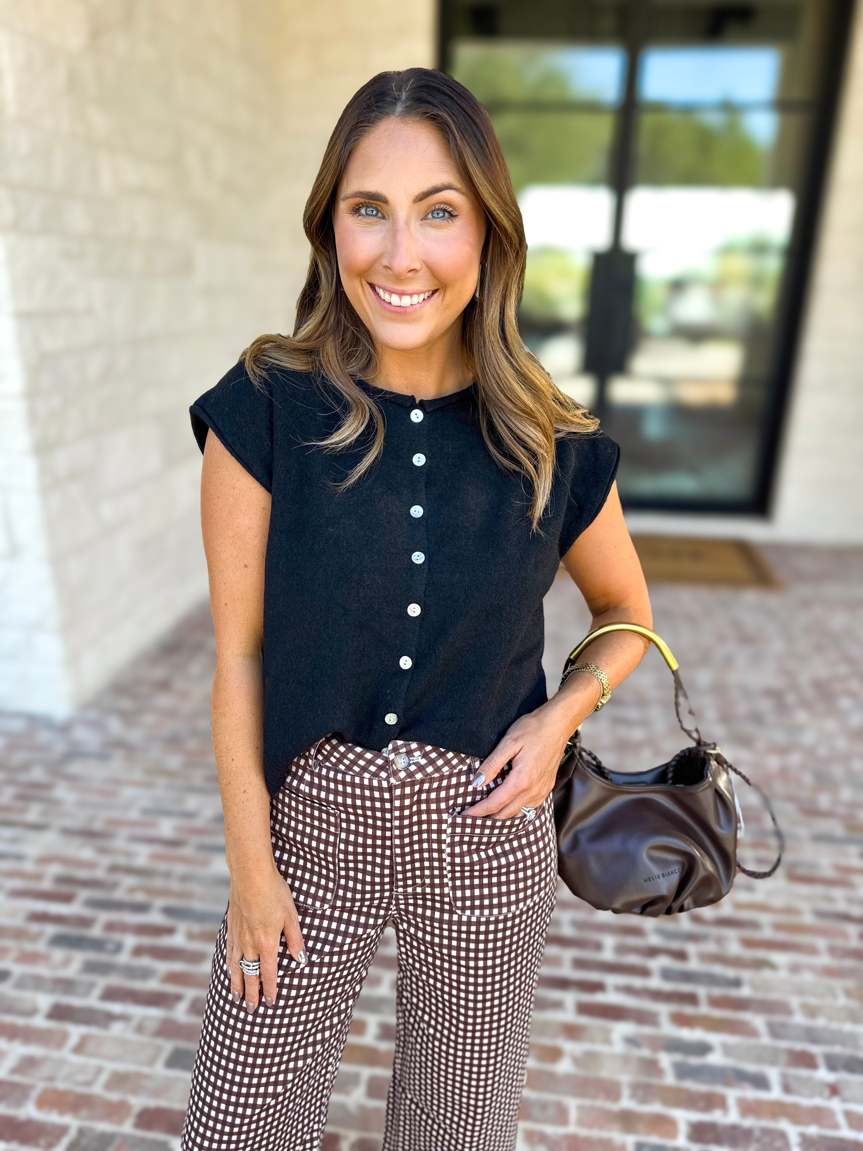 Short Sleeve Everyday Cardigan - Black-230 Sweaters/Cardis-DOUBLE ZERO-July & June Women's Fashion Boutique Located in San Antonio, Texas