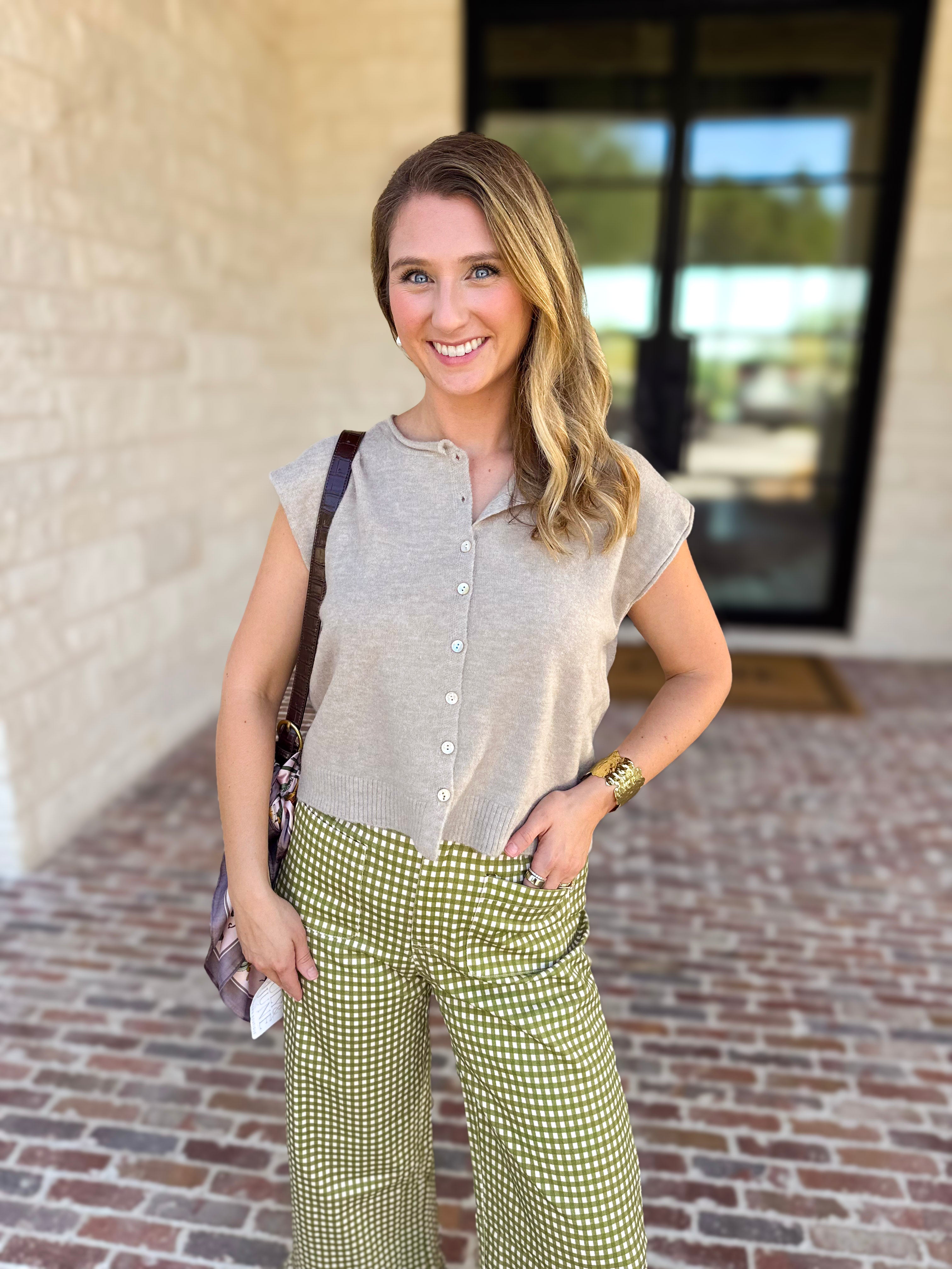 Short Sleeve Everyday Cardigan - Taupe-230 Sweaters/Cardis-DOUBLE ZERO-July & June Women's Fashion Boutique Located in San Antonio, Texas