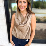 Wine & Dine Satin Blouse-200 Fashion Blouses-ENTRO-July & June Women's Fashion Boutique Located in San Antonio, Texas