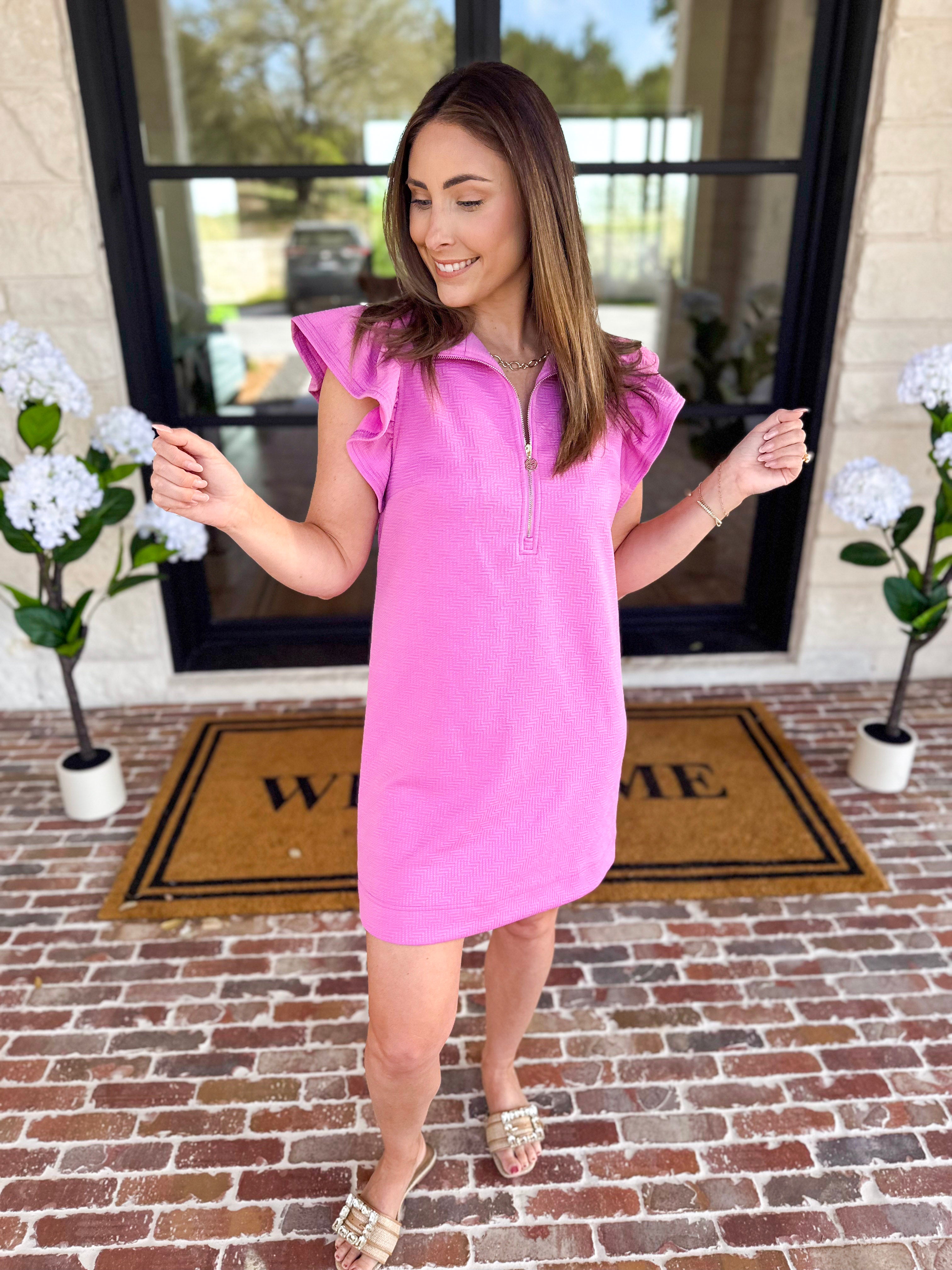 Mary Square - Paige Mini Dress - Pink-510 Mini-MARY SQUARE-July & June Women's Fashion Boutique Located in San Antonio, Texas