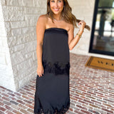 Satin & Lace Date Night Set-500 Midi-TCEC-July & June Women's Fashion Boutique Located in San Antonio, Texas