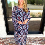 Easy Escape Caftan Midi Dress-500 Midi-TCEC-July & June Women's Fashion Boutique Located in San Antonio, Texas