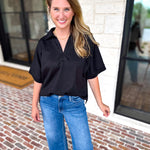 The Laurel Comfy Top - Black-210 Casual Blouses-JODIFL-July & June Women's Fashion Boutique Located in San Antonio, Texas