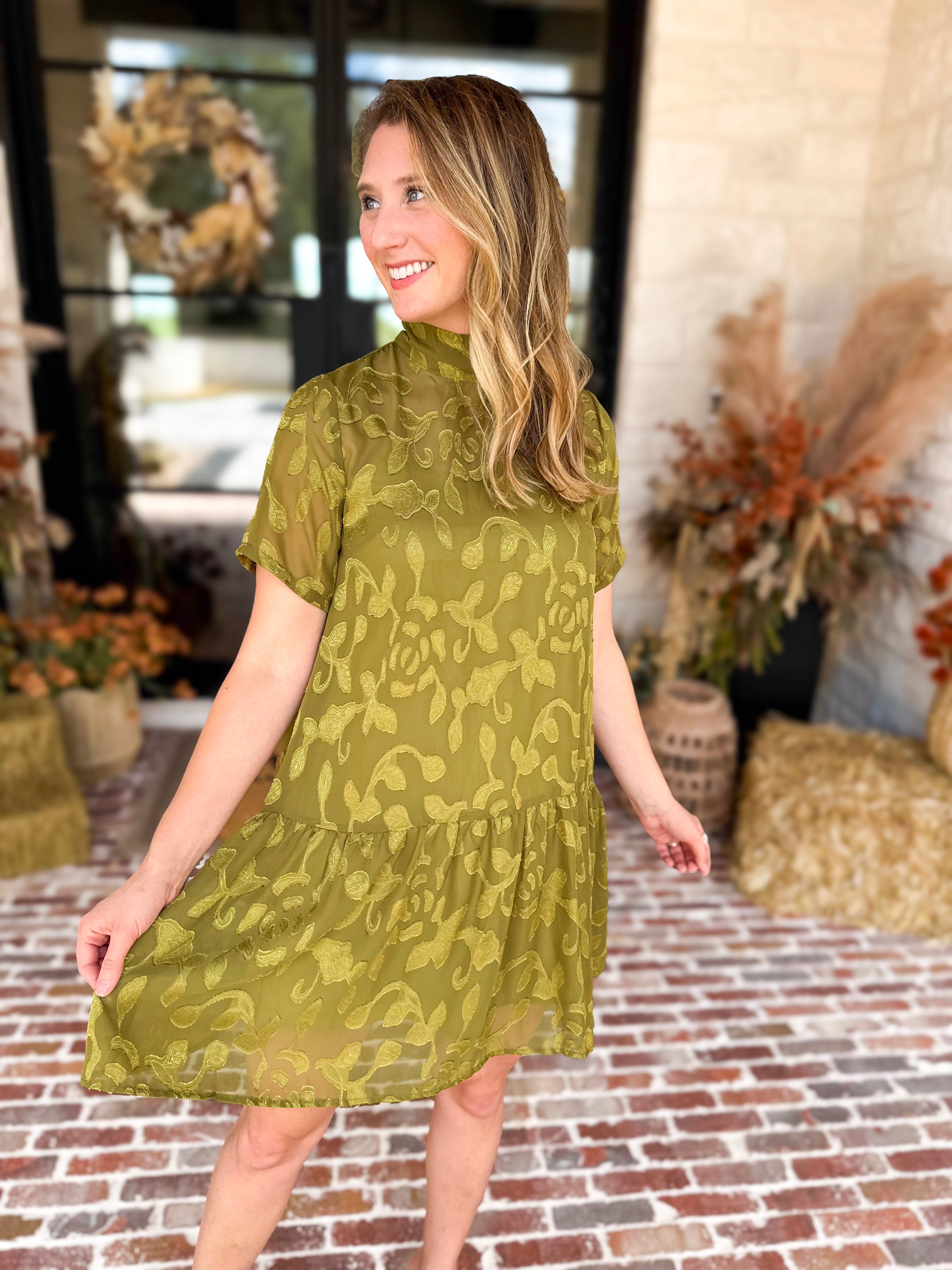 The Afterglow Olive Mini Dress-510 Mini-TCEC-July & June Women's Fashion Boutique Located in San Antonio, Texas