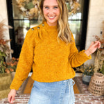 Liverpool - Golden Harvest Mock Neck Sweater-230 Sweaters/Cardis-LIVERPOOL JEANS COMPANY-July & June Women's Fashion Boutique Located in San Antonio, Texas