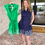 Current Air - Charlotte Lace Mini Dress - Navy-510 Mini-CURRENT AIR CLOTHING-July & June Women's Fashion Boutique Located in San Antonio, Texas