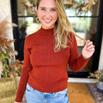 Liverpool - Warm Cayenne Turtleneck Sweater-230 Sweaters/Cardis-LIVERPOOL JEANS COMPANY-July & June Women's Fashion Boutique Located in San Antonio, Texas