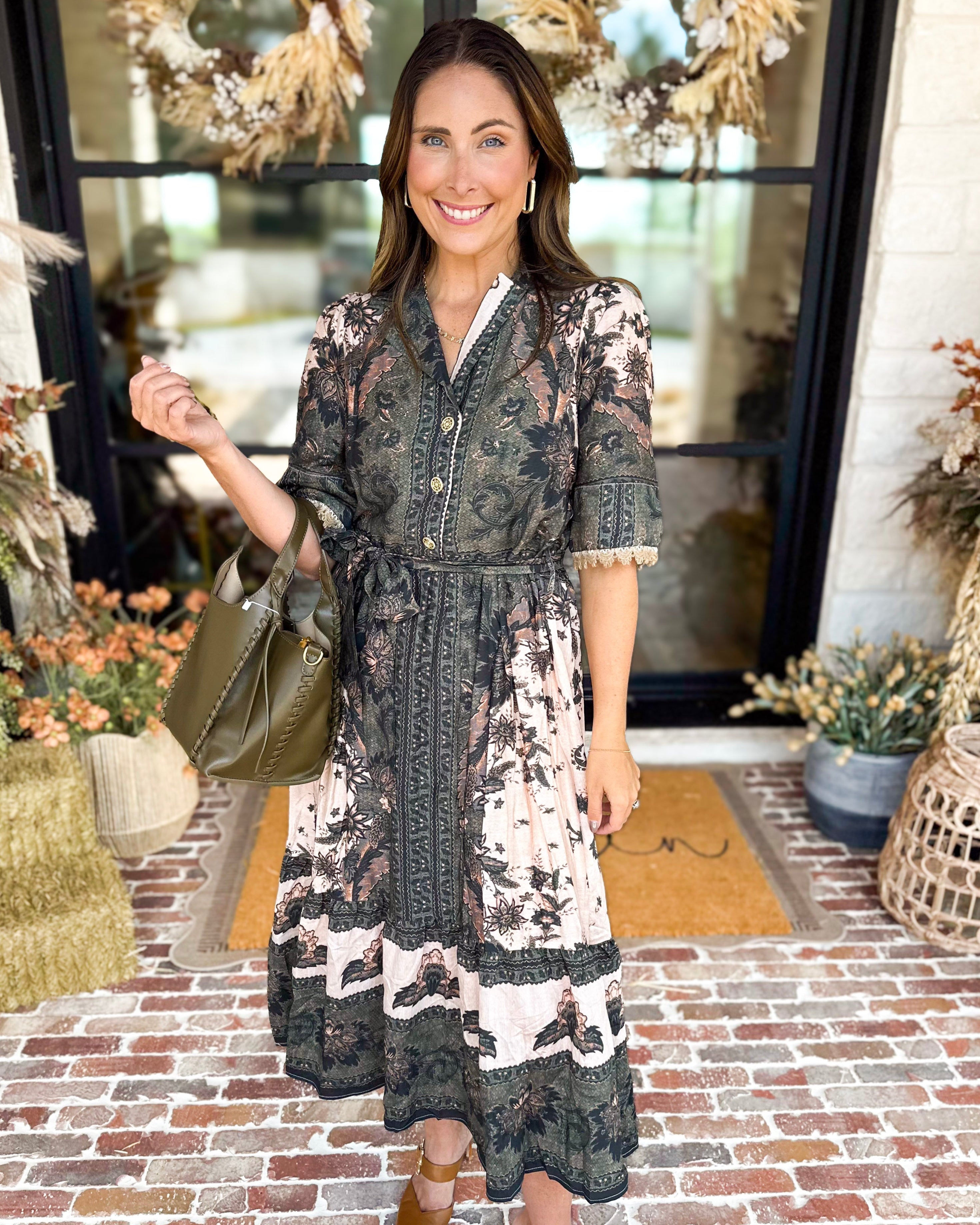 Rosewater Whimsical Midi Dress-500 Midi-ENTRO-July & June Women's Fashion Boutique Located in San Antonio, Texas