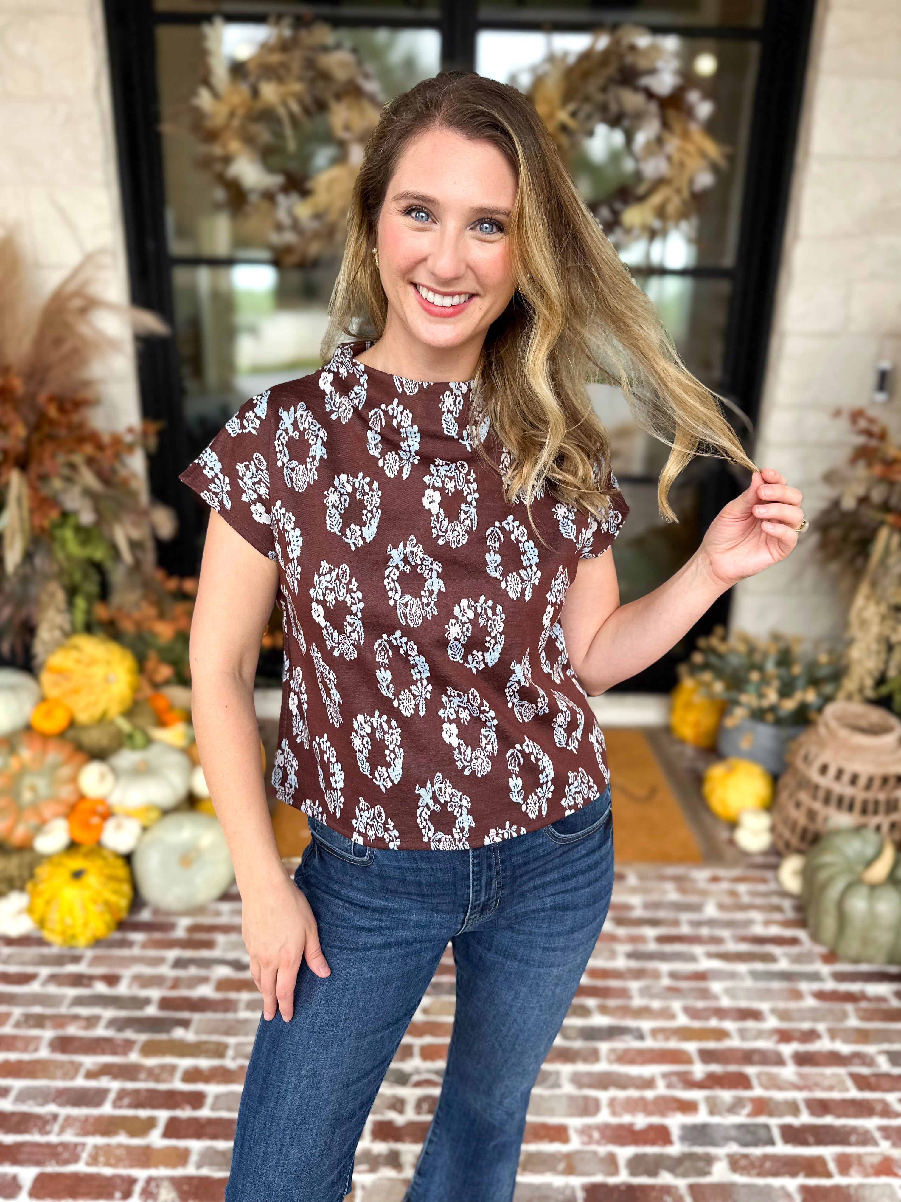 THML - Fall Muse Mock Neck Knit Top-230 Sweaters/Cardis-THML-July & June Women's Fashion Boutique Located in San Antonio, Texas