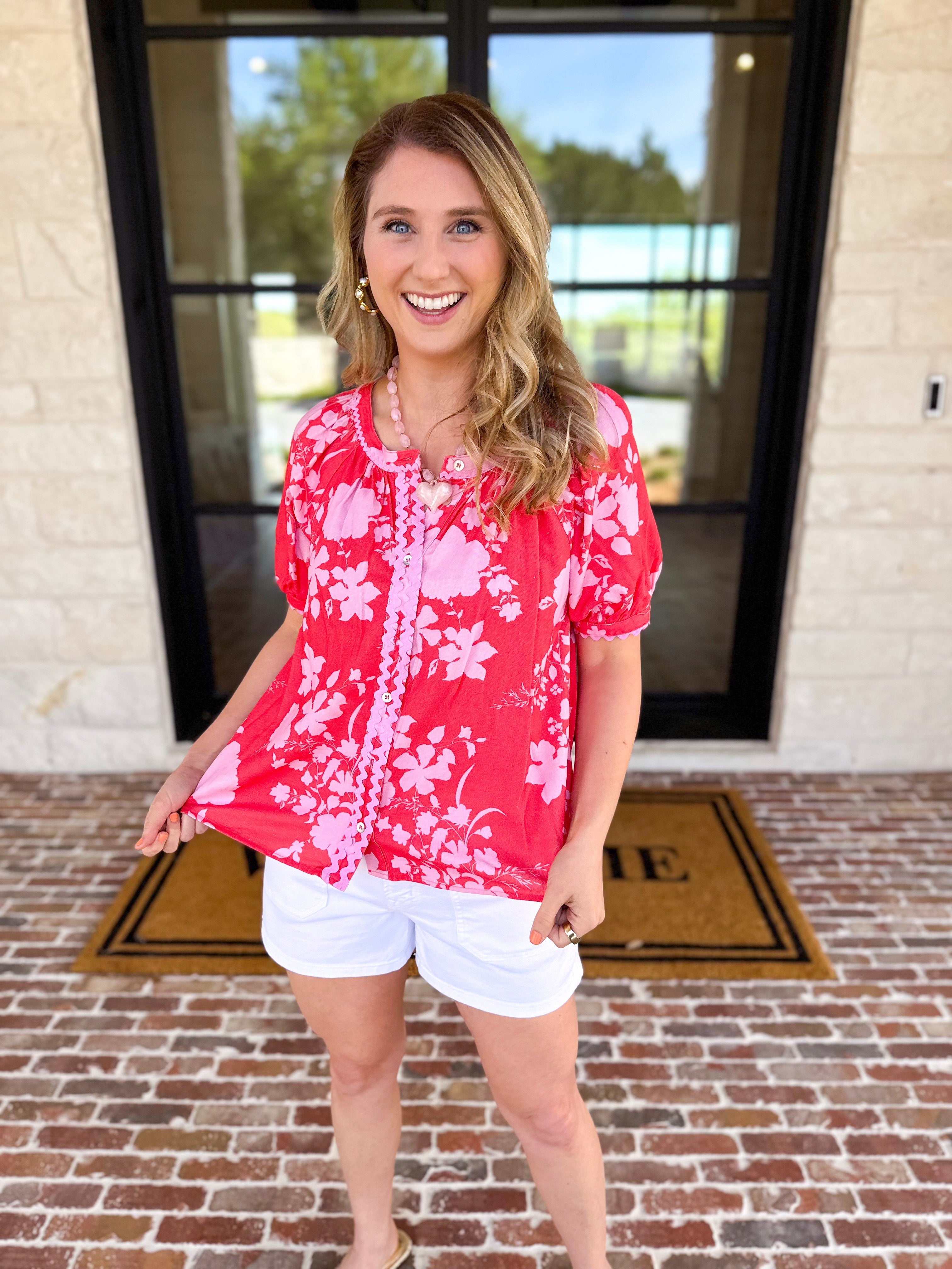 The Colorful in Confidence Blouse-200 Fashion Blouses-FATE-July & June Women's Fashion Boutique Located in San Antonio, Texas