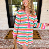 The Paloma Cover Up - Pink Multi-300 Athleisure/Lounge-SHIRALEAH-July & June Women's Fashion Boutique Located in San Antonio, Texas