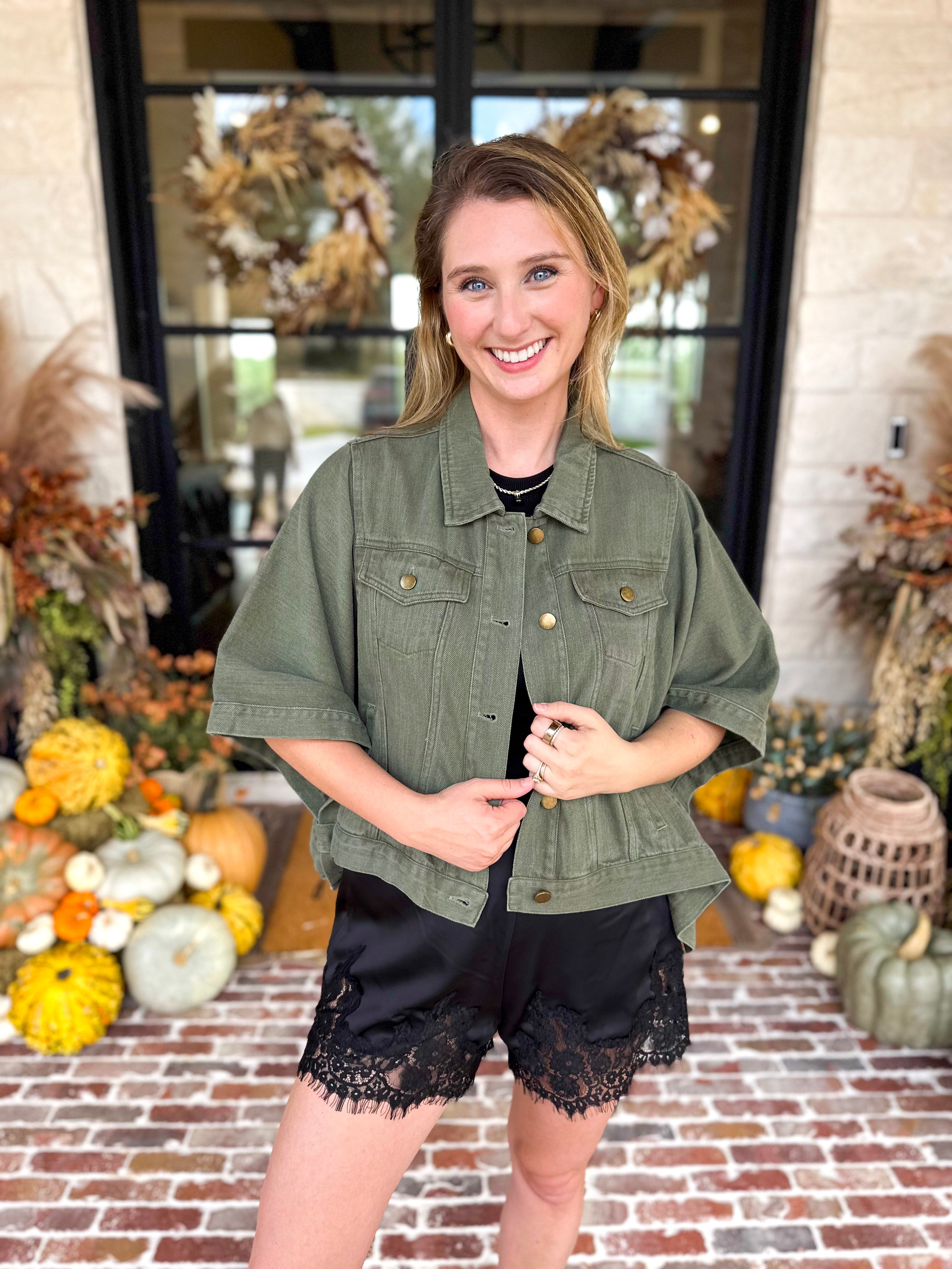 Wren Utility Jacket - Deep Olive-600 Outerwear-ENTRO-July & June Women's Fashion Boutique Located in San Antonio, Texas