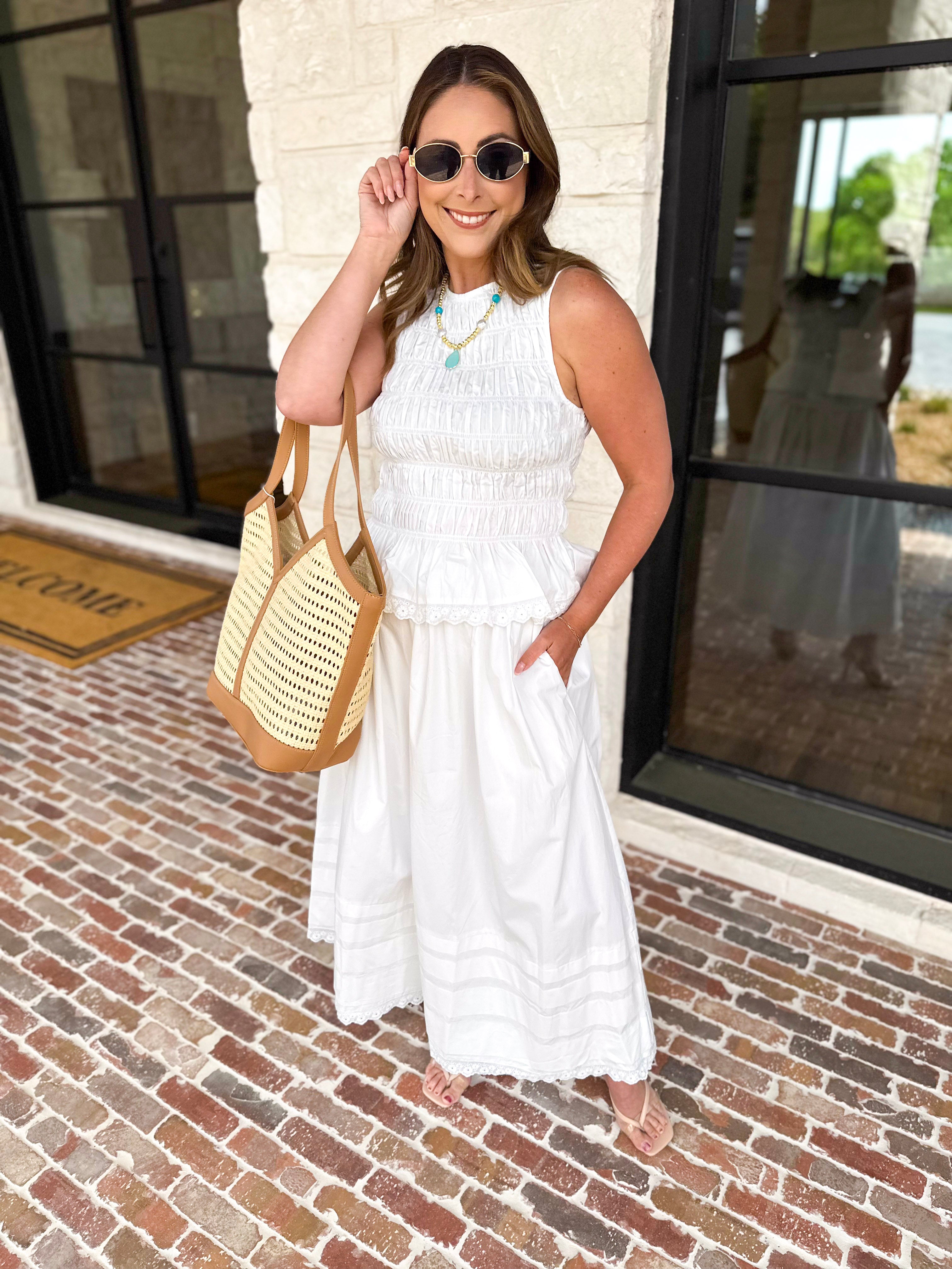 Ivory Lace Top & Midi Skirt Set-500 Midi-KLESIS-July & June Women's Fashion Boutique Located in San Antonio, Texas