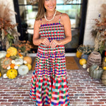 Always Vibrant Gingham Maxi Dress-500 Midi-TCEC-July & June Women's Fashion Boutique Located in San Antonio, Texas