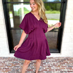 Elevated Chic Mini Dress - Plum-510 Mini-ENTRO-July & June Women's Fashion Boutique Located in San Antonio, Texas
