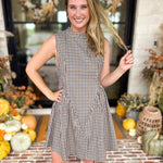THML - Downtown Gingham Mini Dress-510 Mini-THML-July & June Women's Fashion Boutique Located in San Antonio, Texas
