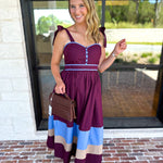The Romy Midi Dress - Plum-500 Midi-ENTRO-July & June Women's Fashion Boutique Located in San Antonio, Texas