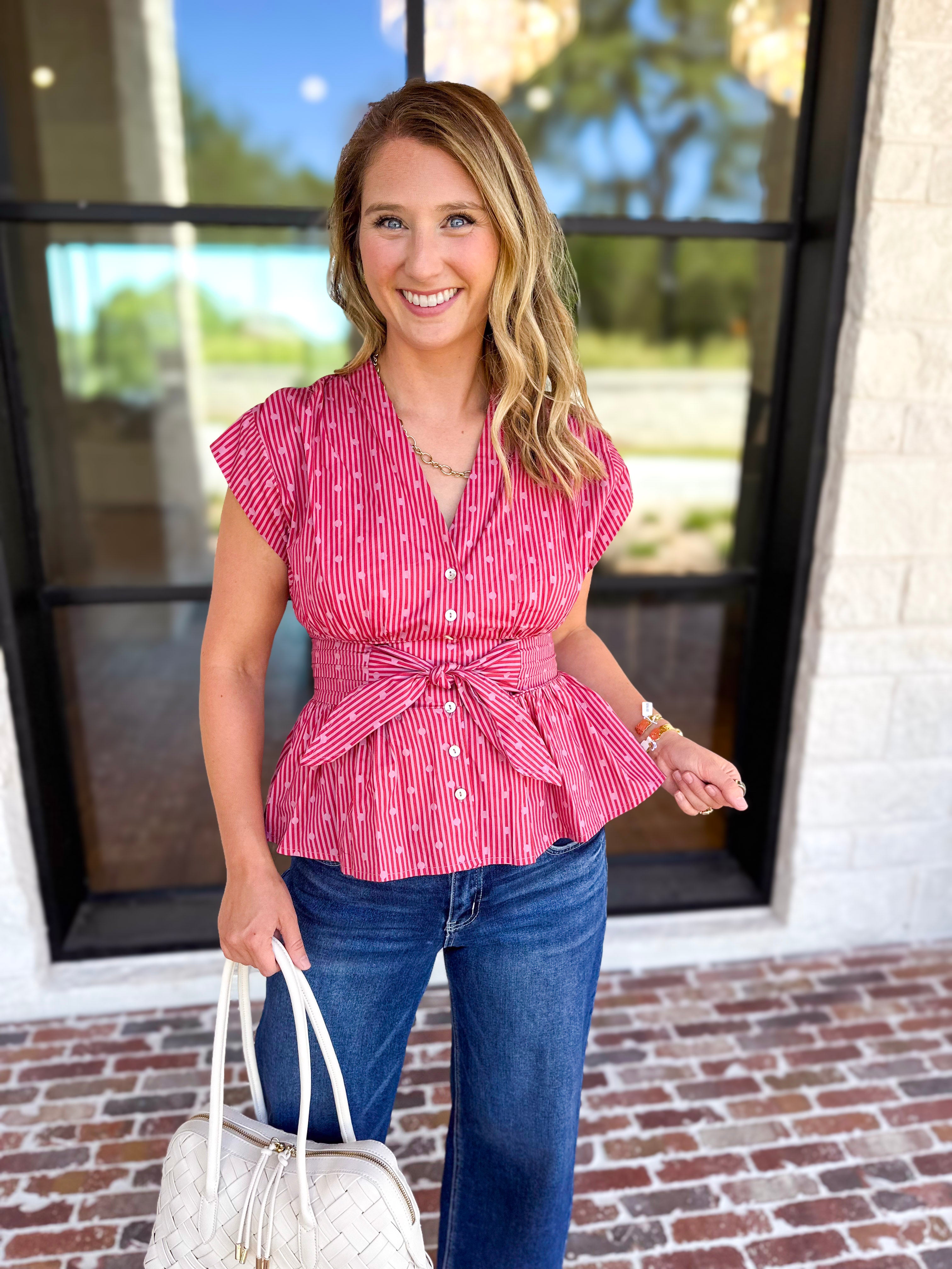 Girls Night Out Blouse - Mauve Rust-200 Fashion Blouses-ENTRO-July & June Women's Fashion Boutique Located in San Antonio, Texas