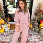Cozy Time Lounge Set - Ballet Pink-300 Athleisure/Lounge-POLOGRAM-July & June Women's Fashion Boutique Located in San Antonio, Texas